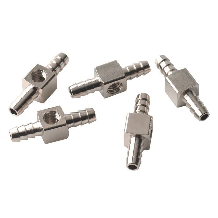 1/8" Barb x 10-32 Female x 1/8" Barb Tee - DCI 0076
