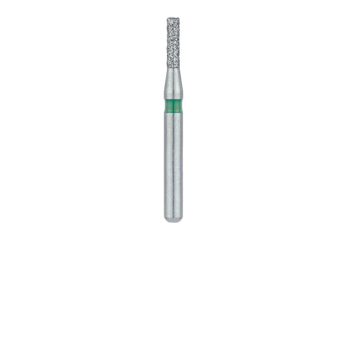 Single-Use Diamond Bur, Sterile, 25 Pack, 1mm Ø, Flat End Cylinder, 4mm Working Length, Coarse, SS - 0710CS - Avtec Dental