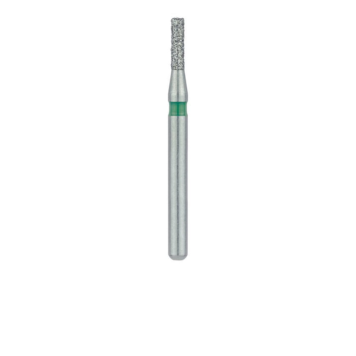 Single-Use Diamond Bur, Sterile, 25 Pack, 1mm Ø, Flat End Cylinder, 4mm Working Length, Coarse, FG -0710C - Avtec Dental