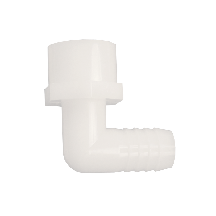 1/2" FPT x 5/8" Barb Elbow Adapter, Plastic - DCI 0968