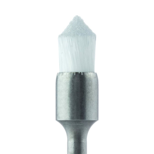 Polisher, White, Prophylaxis Brush, With Hard Nylon Bristles, 4mm Ø, RA - 115-040-RA - Avtec Dental