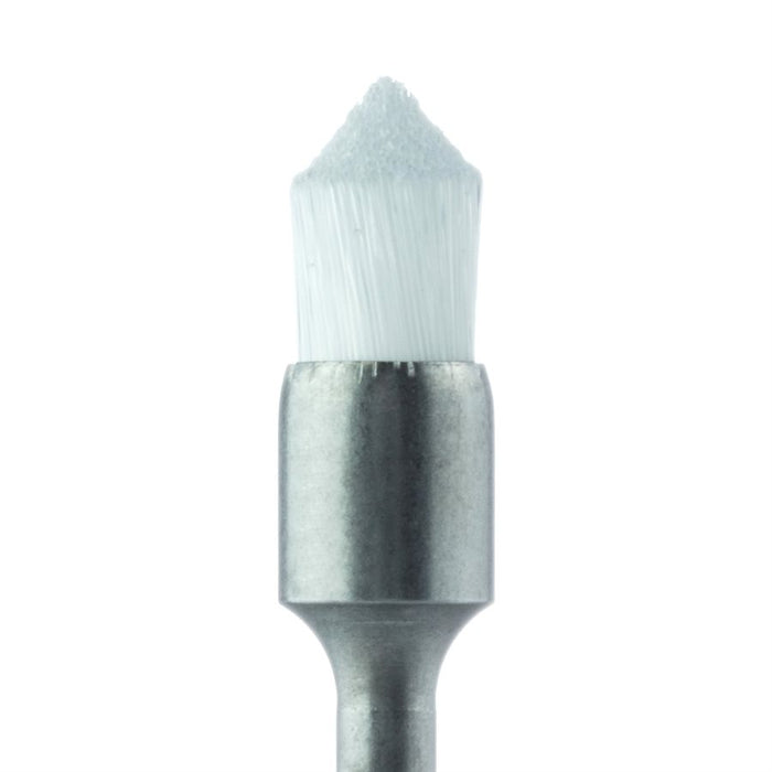 Polisher, White, Prophylaxis Brush, With Hard Nylon Bristles, 4mm Ø, RA - 115-040-RA - Avtec Dental