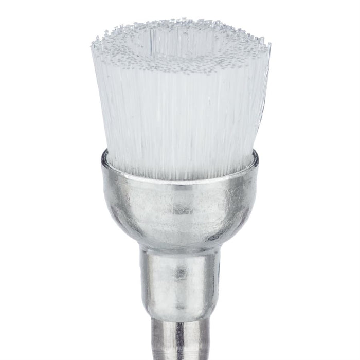 Polisher, White, Prophylaxis Brush, With Hard Nylon Bristles, 6mm Ø, RA - 116-060-RA - Avtec Dental