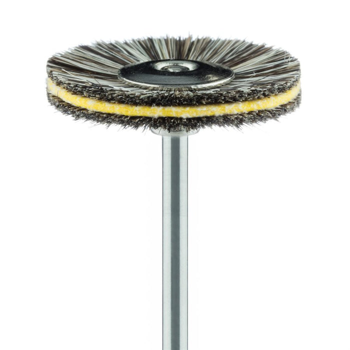 Polisher, Grey, Brush, Goat Hair, With Leather, 3-ply, HP - 140-220-HP - Avtec Dental