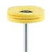 Polisher, Yellow, Brush, With Leather, 5-ply, 22mm Ø, HP - 155-220-HP - Avtec Dental
