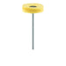 Polisher, Yellow, Brush, With Leather, 5-ply, 22mm Ø, HP - 155-220-HP - Avtec Dental