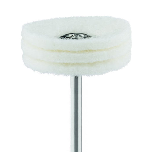 Polisher, White, Brush, Felt, 3-ply, 22mm Ø, HP - 160-220-HP - Avtec Dental