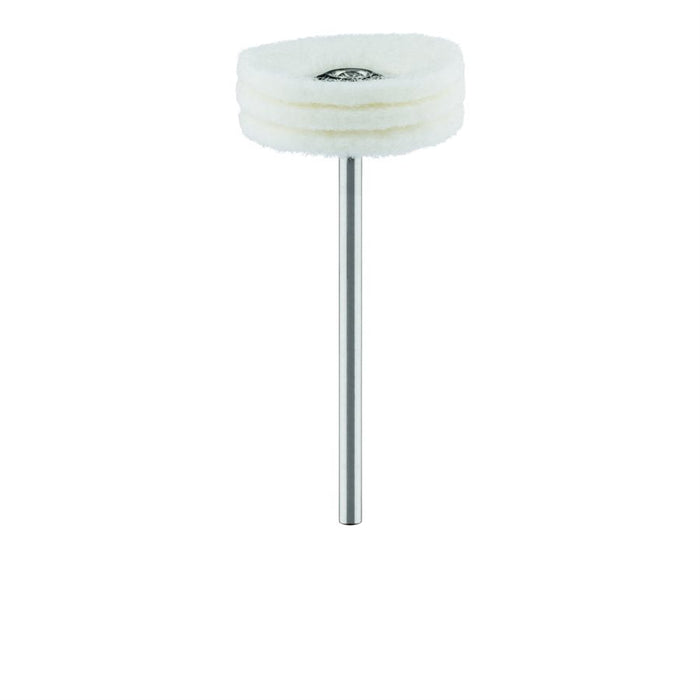 Polisher, White, Brush, Felt, 3-ply, 22mm Ø, HP - 160-220-HP - Avtec Dental