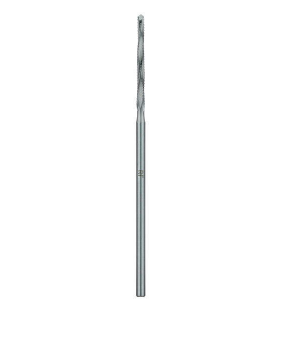 Steel Bur, Rust Free Stainless Steel Bur, 2.3mm Ø, Cross Cut, 22mm Length Lindemann Bur, HPL - 168RF-023-HPL - Avtec Dental