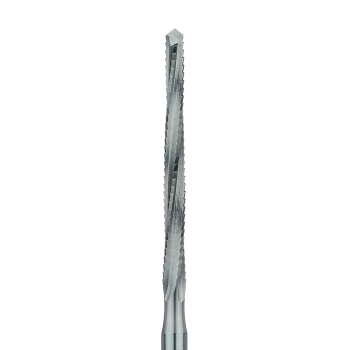 Steel Bur, Rust Free Stainless Steel Bur, 2.3mm Ø, Cross Cut, 22mm Length Lindemann Bur, HPL - 168RF-023-HPL - Avtec Dental