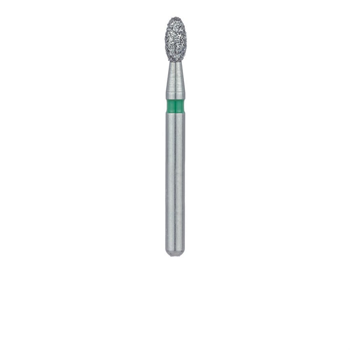 Single-Use Diamond Bur, Sterile, 25pk, 1.8mm Ø, Football, Egg, 3.4mm Working Length, Coarse, FG - 1908C - Avtec Dental