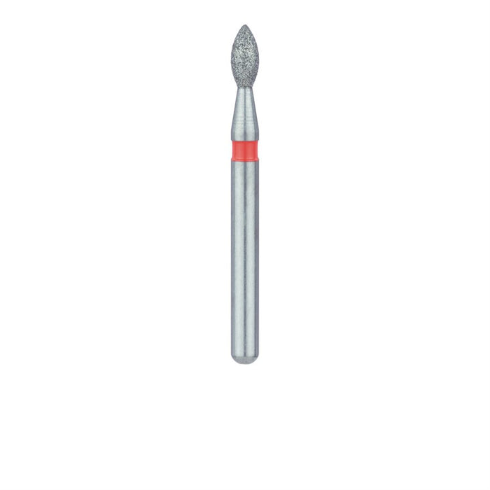 Single-Use Diamond Bur, Sterile, 25pk, 1.6mm Ø, Pointed Football, Bud, 3.5mm Working Length, Fine, FG - 1916F - Avtec Dental
