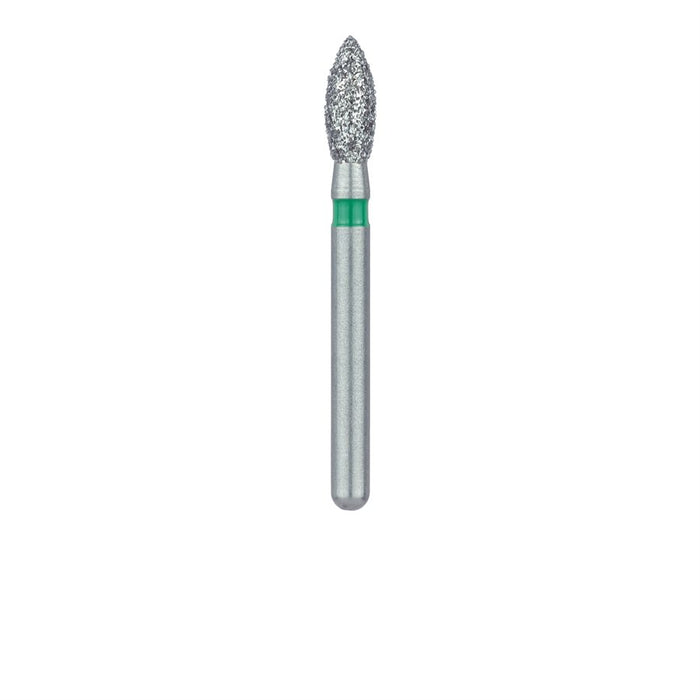 Single-Use Diamond Bur, Sterile, 25 Pack, 2.1mm Ø, Pointed Football, Bud, 5mm Working Length, Coarse, FG - 1920C - Avtec Dental