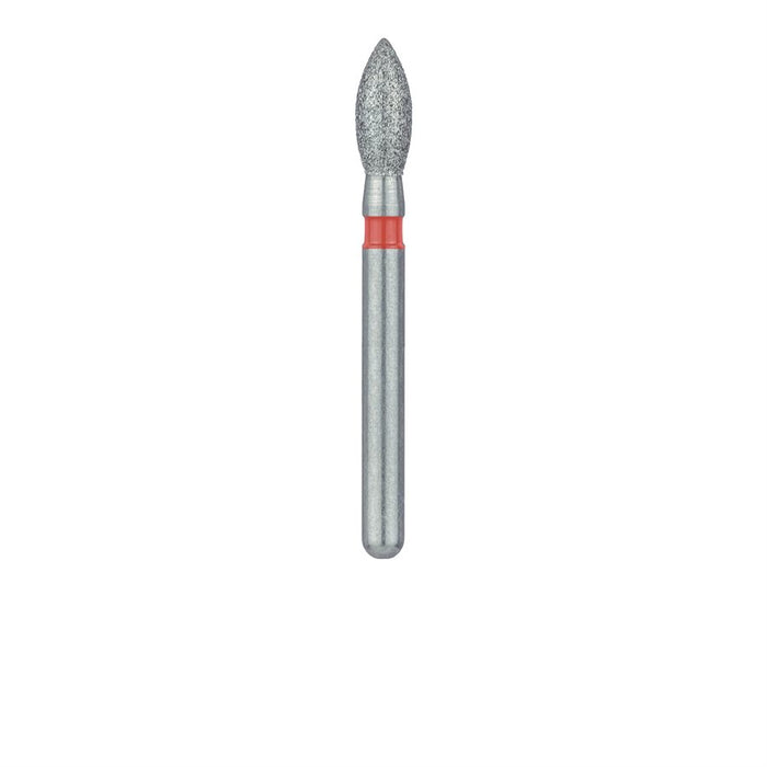 Single-Use Diamond Bur, Sterile, 25 Pack, 2.1mm Ø, Pointed Football, Bud, 5mm Working Length, Fine, FG - 1920F - Avtec Dental