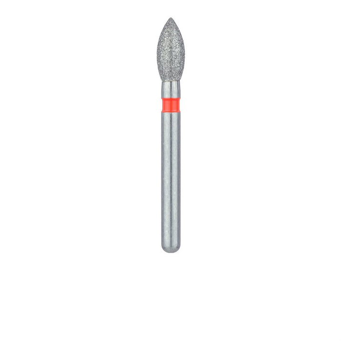 Single-Use Diamond Bur, Sterile, 25 Pack, 2.3mm Ø, Pointed Football, Bud, 5mm Working Length, Fine, FG - 1923F - Avtec Dental