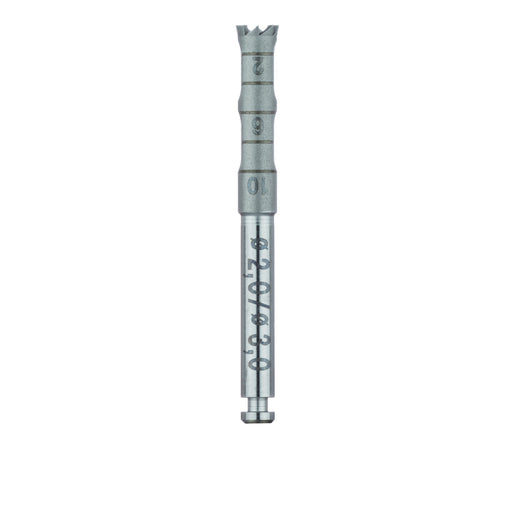 Surgery, Stainless Steel Bur, Trephine, 3mm External Ø, 2mm Internal Ø, RAL - 229-020-RAL - Avtec Dental