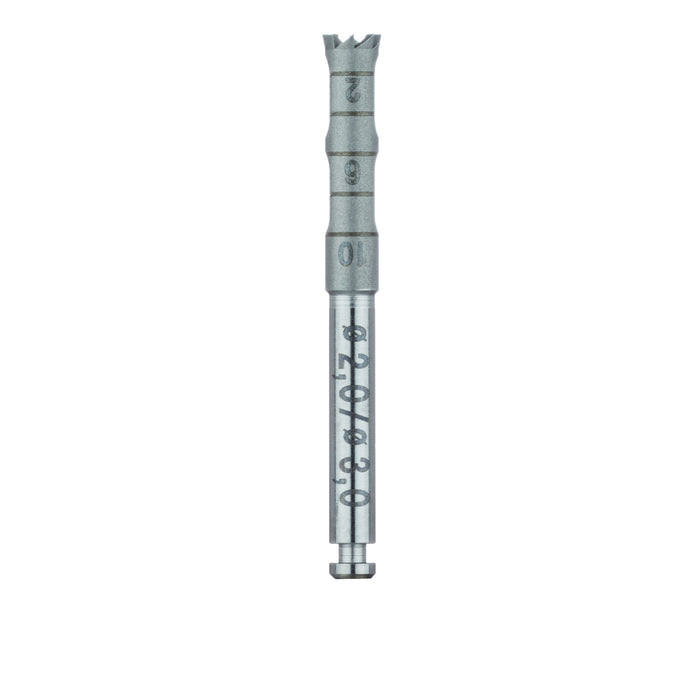 Surgery, Stainless Steel Bur, Trephine, 3mm External Ø, 2mm Internal Ø, RAL - 229-020-RAL - Avtec Dental