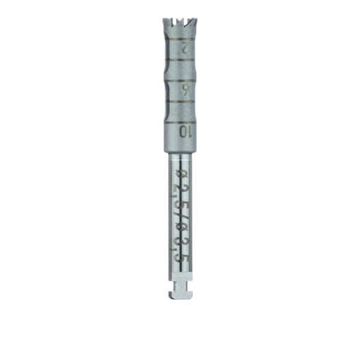 Surgery, Stainless Steel Bur, Trephine, 3.5mm External Ø, 2.5mm Internal Ø, RAL - 229-025-RAL - Avtec Dental