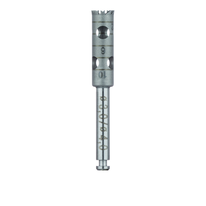 Surgery, Stainless Steel Bur, Trephine, 4mm External Ø, 3mm Internal Ø, RAL - 229-030-RAL - Avtec Dental
