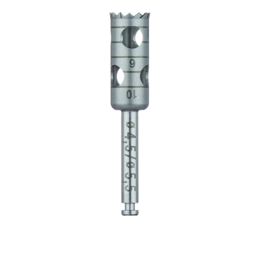Surgery, Stainless Steel Bur, Trephine, 5.5mm External Ø, 4.5mm Internal Ø, RAL - 229-045-RAL - Avtec Dental