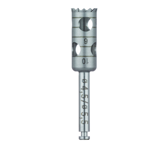 Surgery, Stainless Steel Bur, Trephine, 5.5mm External Ø, 4.5mm Internal Ø, RAL - 229-045-RAL - Avtec Dental