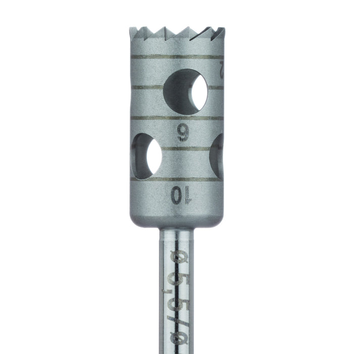 Surgery, Stainless Steel Bur, Trephine, 6.5mm External Ø, 5.5mm Internal Ø, RAL - 229-055-RAL - Avtec Dental