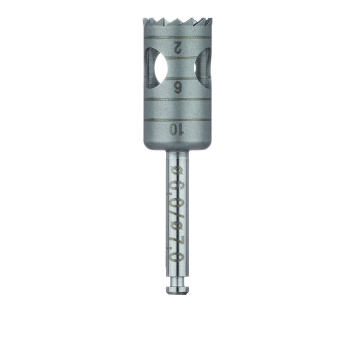 Surgery, Stainless Steel Bur, Trephine, 7mm External Ø, 6mm Internal Ø, RAL - 229-060-RAL - Avtec Dental