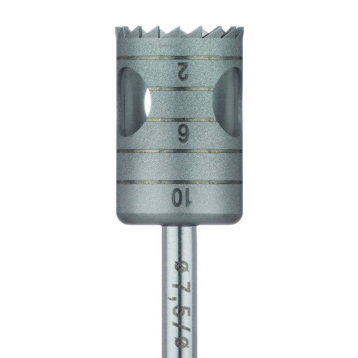 Surgery, Stainless Steel Bur, Trephine, 8.5mm External Ø, 7.5mm Internal Ø, RAL - 229-075-RAL - Avtec Dental