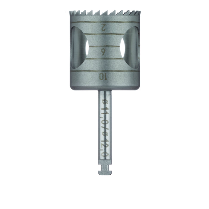 Surgery, Stainless Steel Bur, Trephine, 12mm External Ø, 11mm Internal Ø, RAL - 229-110-RAL - Avtec Dental