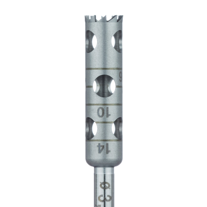 Surgery, Stainless Steel Bur, Long Trephine, 4.5 External Ø, 3.5mm Internal Ø, RAL - 229L-035-RAL - Avtec Dental