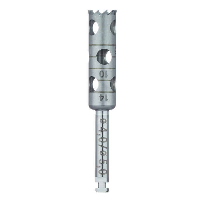 Surgery, Stainless Steel Bur, Long Trephine, 5mm External Ø, 4mm Internal Ø, RAL - 229L-040-RAL - Avtec Dental