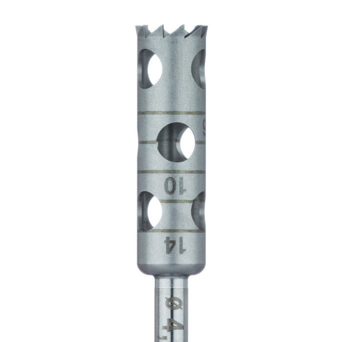 Surgery, Stainless Steel Bur, Long Trephine, 5mm External Ø, 4mm Internal Ø, RAL - 229L-040-RAL - Avtec Dental