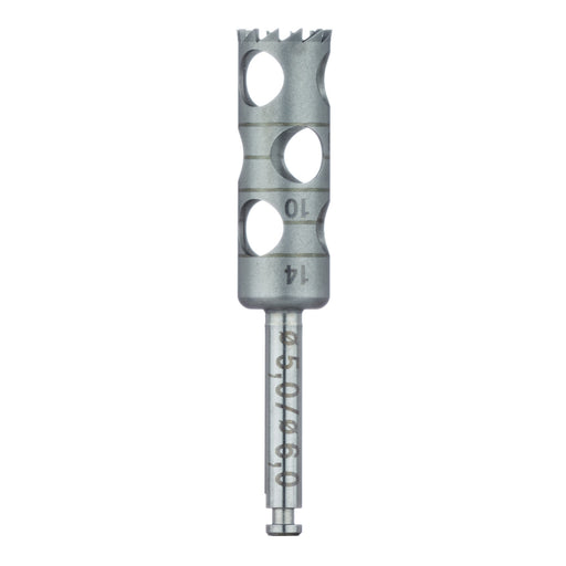 Surgery, Stainless Steel Bur, Long Trephine, 6mm External Ø, 5mm Internal Ø, RAL - 229L-050-RAL - Avtec Dental