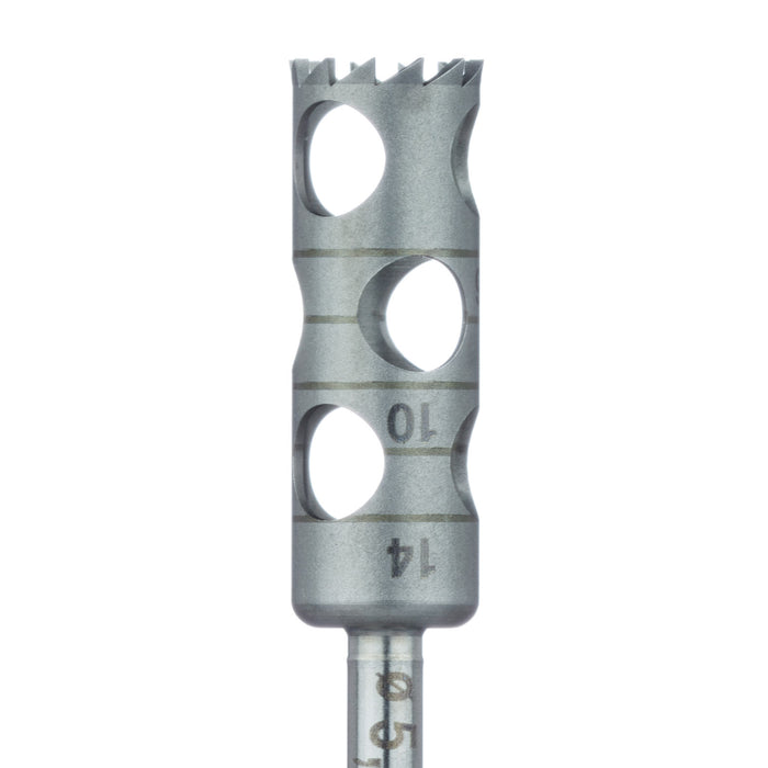 Surgery, Stainless Steel Bur, Long Trephine, 6mm External Ø, 5mm Internal Ø, RAL - 229L-050-RAL - Avtec Dental