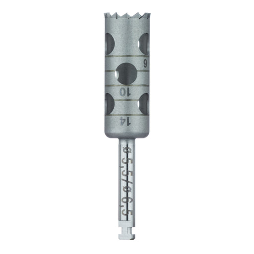 Surgery, Stainless Steel Bur, Long Trephine, 6.5mm External Ø, 5.5mm Internal Ø, RAL - 229L-055-RAL - Avtec Dental