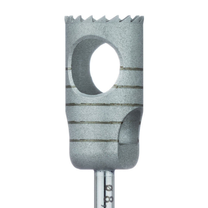 Surgery, Stainless Steel Bur, Long Trephine, 9mm External Ø, 8mm Internal Ø, RAL - 229L-080-RAL - Avtec Dental