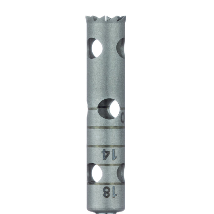Surgery, Stainless Steel Bur, Extra Long Trephine, 4.5mm External Ø, 3.5mm Internal Ø, RAL - 229XL-035-RAL - Avtec Dental