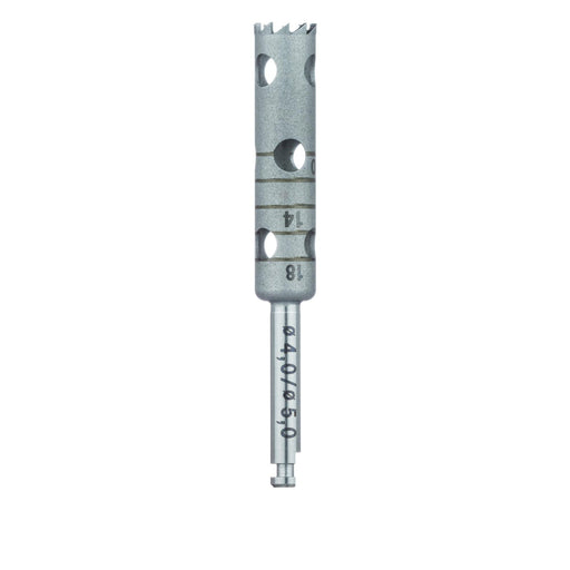 Surgery, Stainless Steel Bur, Extra Long Trephine, 5mm External Ø, 4mm Internal Ø, RAL - 229XL-040-RAL - Avtec Dental