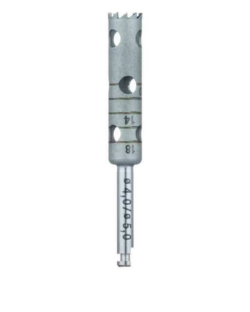Surgery, Stainless Steel Bur, Extra Long Trephine, 5mm External Ø, 4mm Internal Ø, RAL - 229XL-040-RAL - Avtec Dental