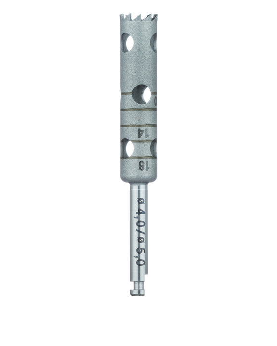 Surgery, Stainless Steel Bur, Extra Long Trephine, 5mm External Ø, 4mm Internal Ø, RAL - 229XL-040-RAL - Avtec Dental