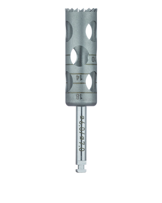 Surgery, Stainless Steel Bur, Extra Long Trephine, 7mm External Ø, 6mm Internal Ø, RAL - 229XL-060-RAL - Avtec Dental