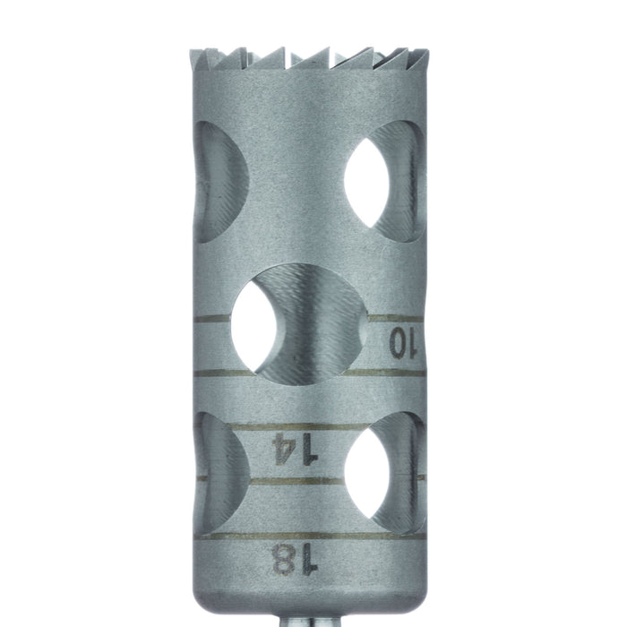 Surgery, Stainless Steel Bur, Extra Long Trephine, 9mm External Ø, 8mm Internal Ø, RAL - 229XL-080-RAL - Avtec Dental