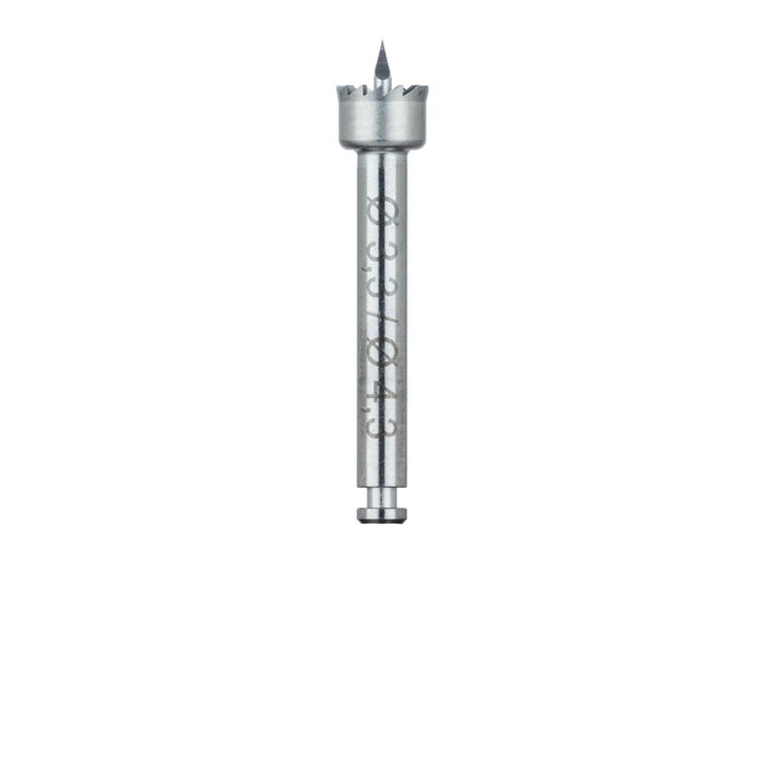 Surgery, Pre-Drilling Trephine, 4.3mm External Ø, 3.3mm Internal Ø, RA - 230KH-033-RA - Avtec Dental