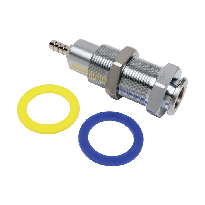 3/8 Poly Q.D. Panel Mount W/Shut-off, Female, Barbed - DCI 7338