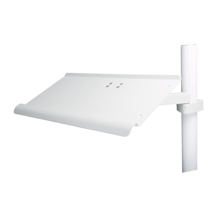 Keyboard Tray, Full, w/6" Arm, Vertical Post Mounted, Gray - DCI 4825