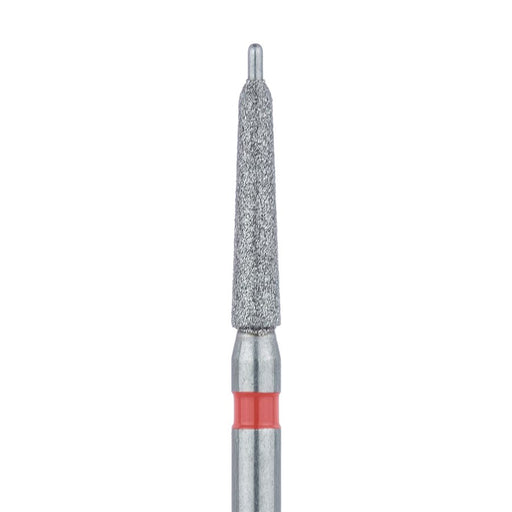 Diamond Bur, Tapered Round End, Guide Pin, 1.6mm Ø, Fine, FG - 508F-016-FG - Avtec Dental