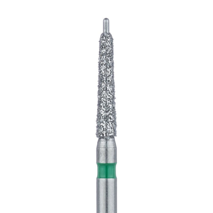 Diamond Bur, Tapered Round End, Guide Pin, 1.6mm Ø, Coarse, FG - 508G-016-FG - Avtec Dental