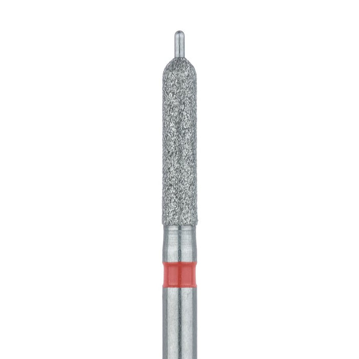 Diamond Bur, Round Cylinder, Guide Pin, 1.6mm Ø, Fine, FG - 509F-016-FG - Avtec Dental