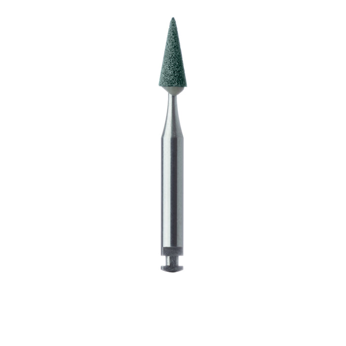 Abrasive, Green, Tapered Point, 2.8mm Ø, Fine, RA - 645F-028-RA-GRN - Avtec Dental