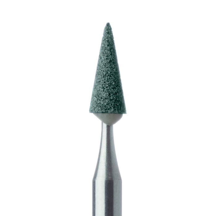Abrasive, Green, Tapered Point, 2.8mm Ø, Fine, RA - 645F-028-RA-GRN - Avtec Dental